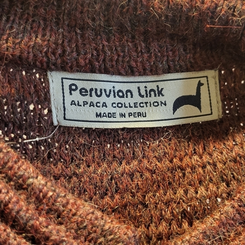 Peruvian Link Alpaca Button Cardigan Size Large - Picture 5 of 6
